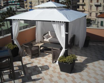 Neue Pavillon auf der Terrasse im Best Western Hotel Nazionale