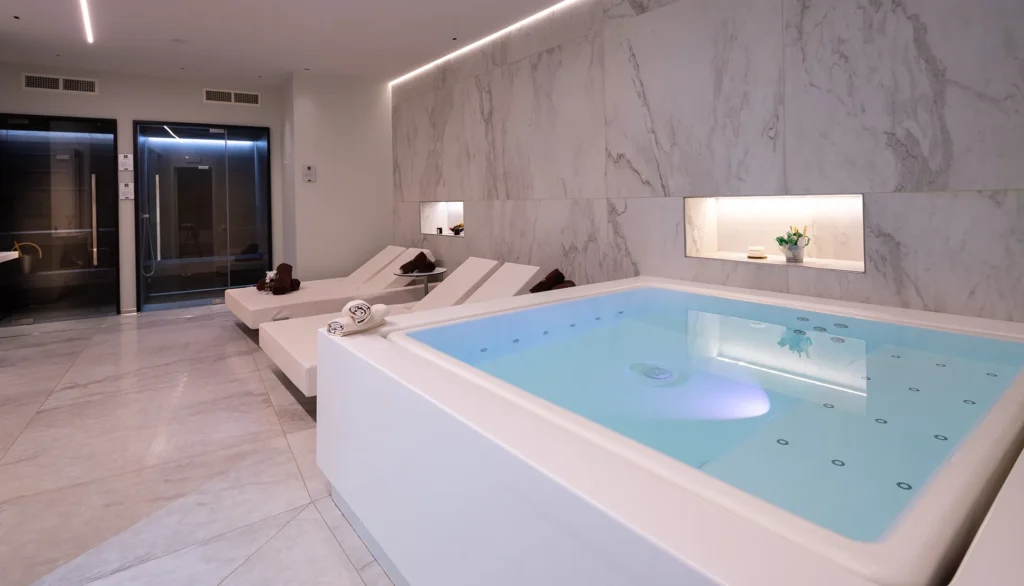 In the image of the spa's hot tub